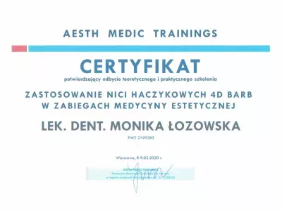 Certyfikat medycyny estetycznej 25